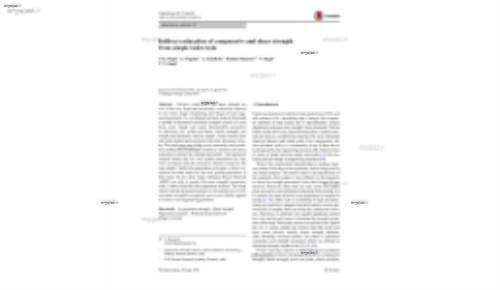 Indirect estimation of compressive and shear strength from simple index tests